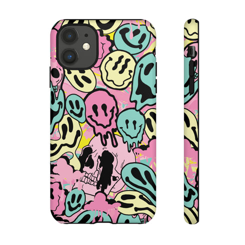 Pastel Melted Neon Smiley Phone Case